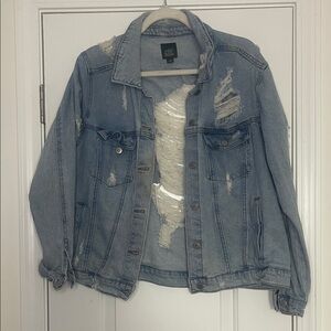 Wild Fable Light Blue Distressed Jean Jacket